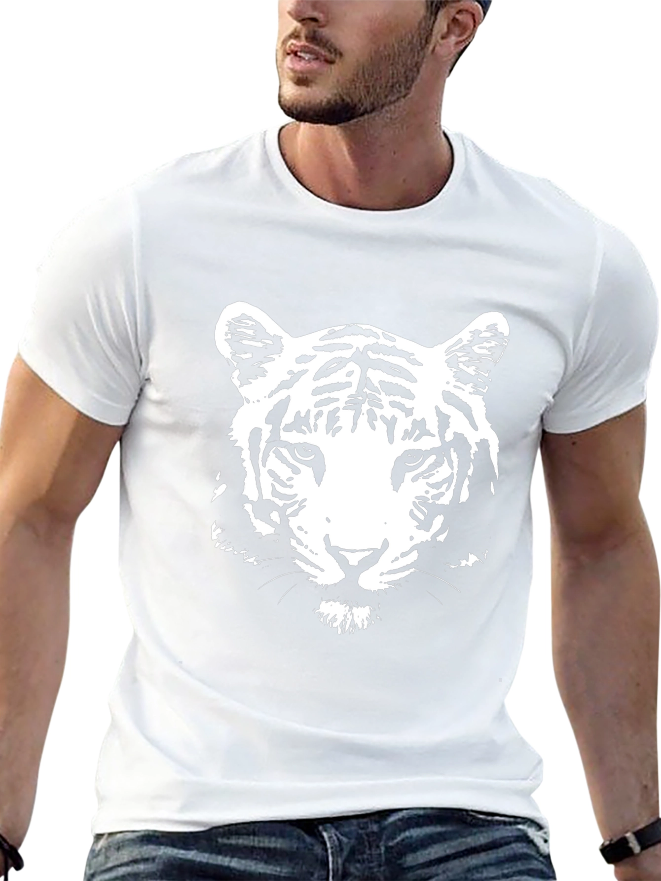 Black Tiger Graphic Tee - Stylish Mens T-Shirt
