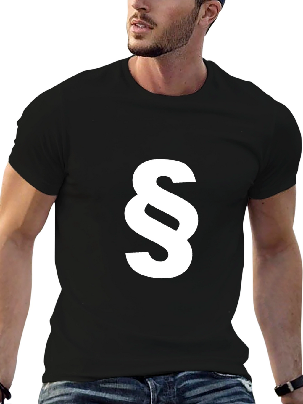 Paragraph Symbol Graphic Tee - Black