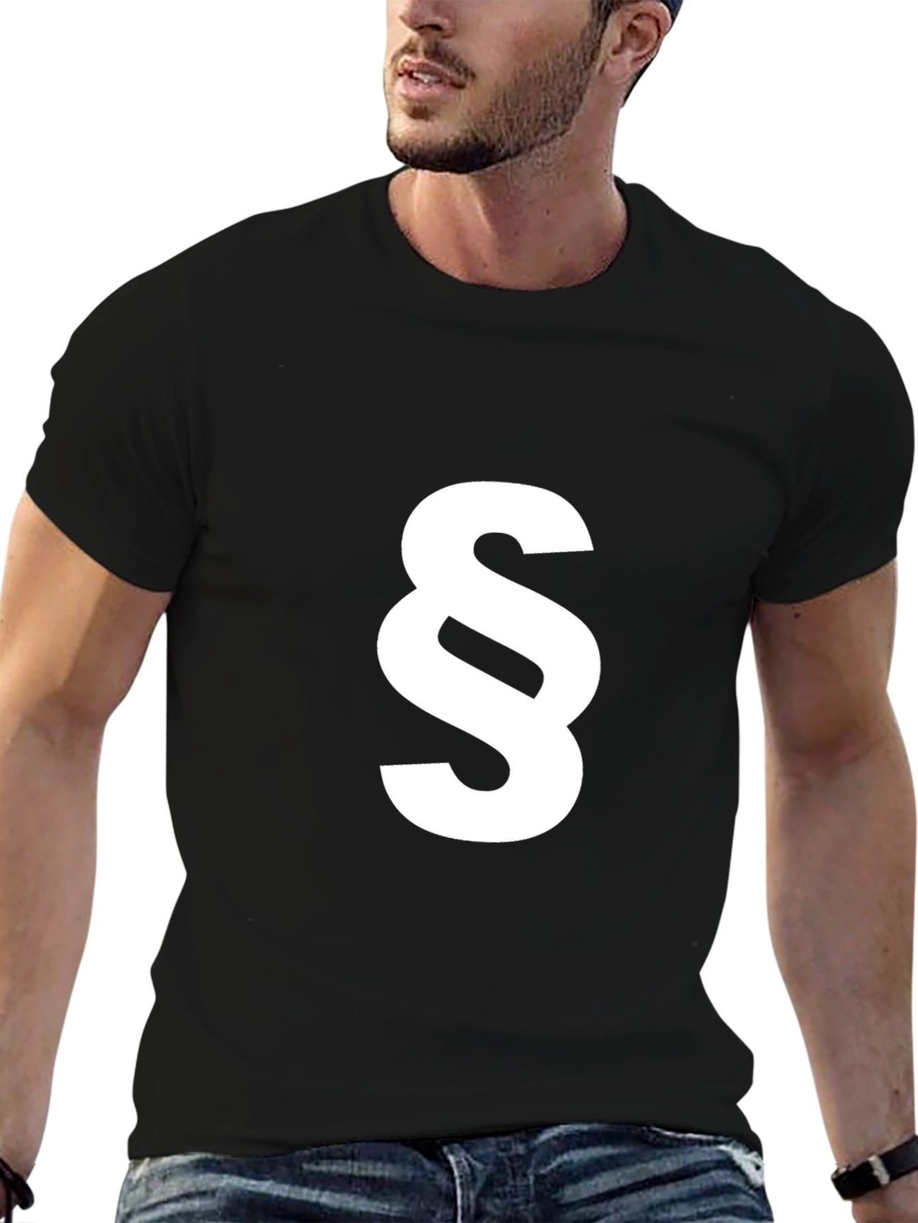 Paragraph Symbol Graphic Tee - Black