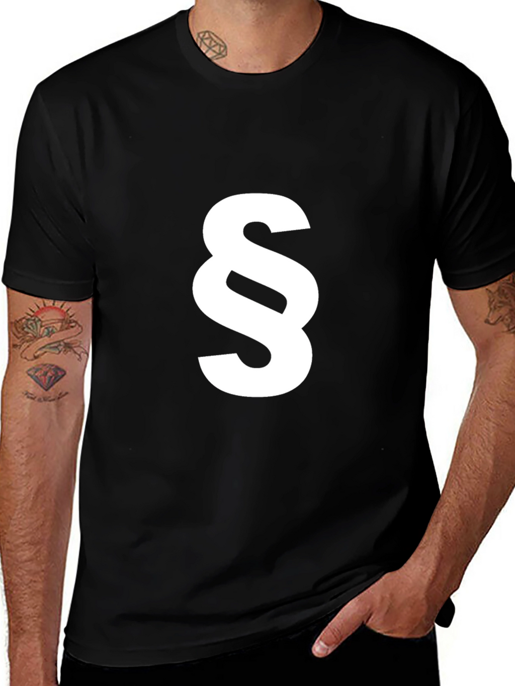 Paragraph Symbol Graphic Tee - Black