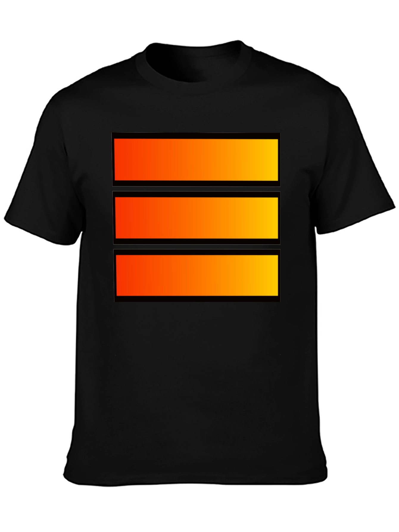 Bold Graphic Tee - Orange Stripe Design