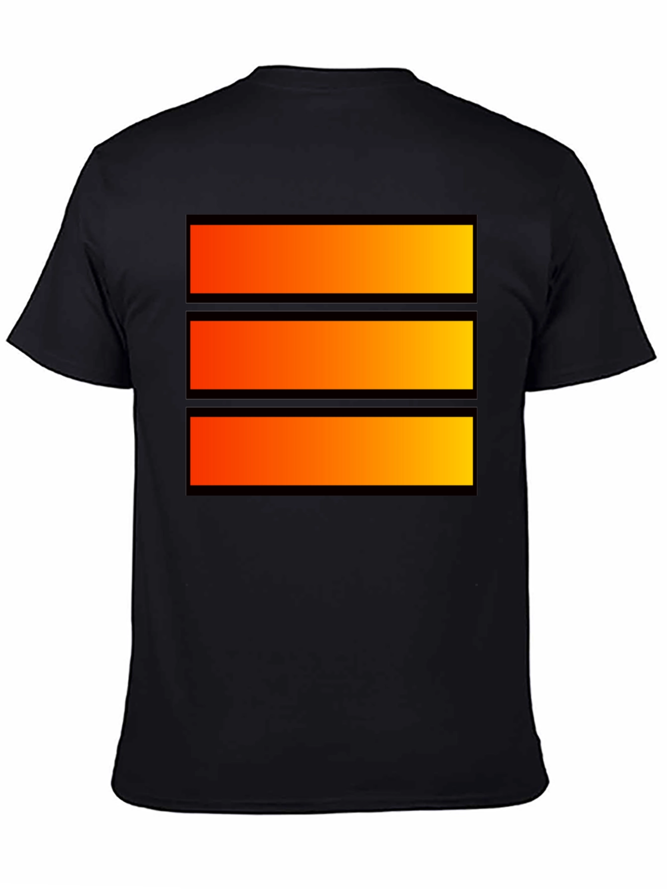 Bold Graphic Tee - Orange Stripe Design