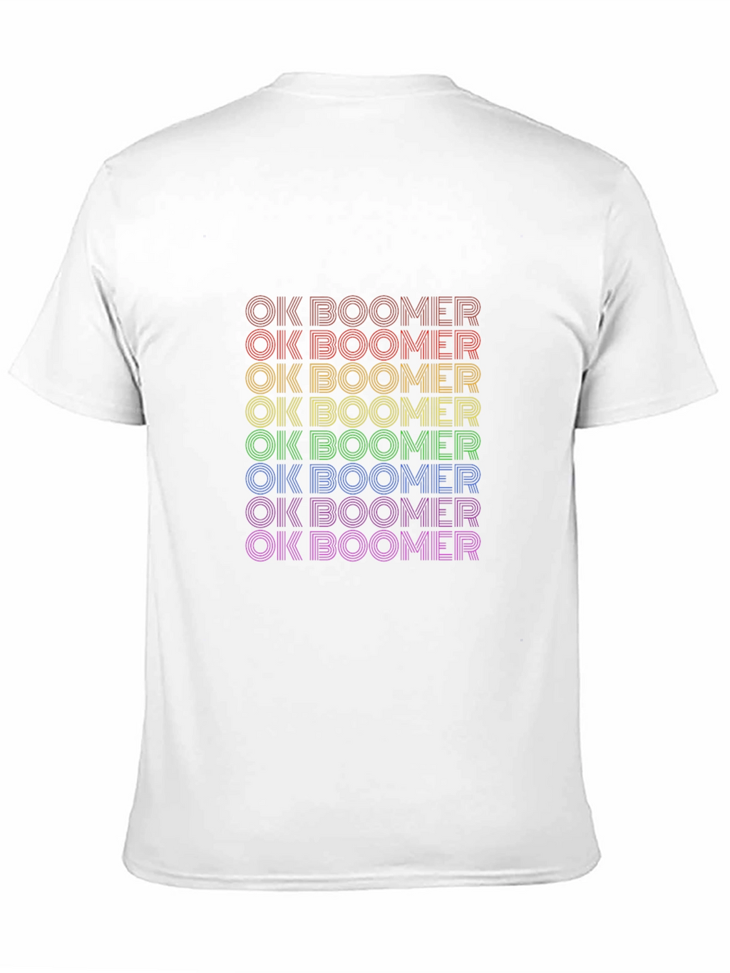 OK Boomer Rainbow Tee - Trendy Slogan T-Shirt