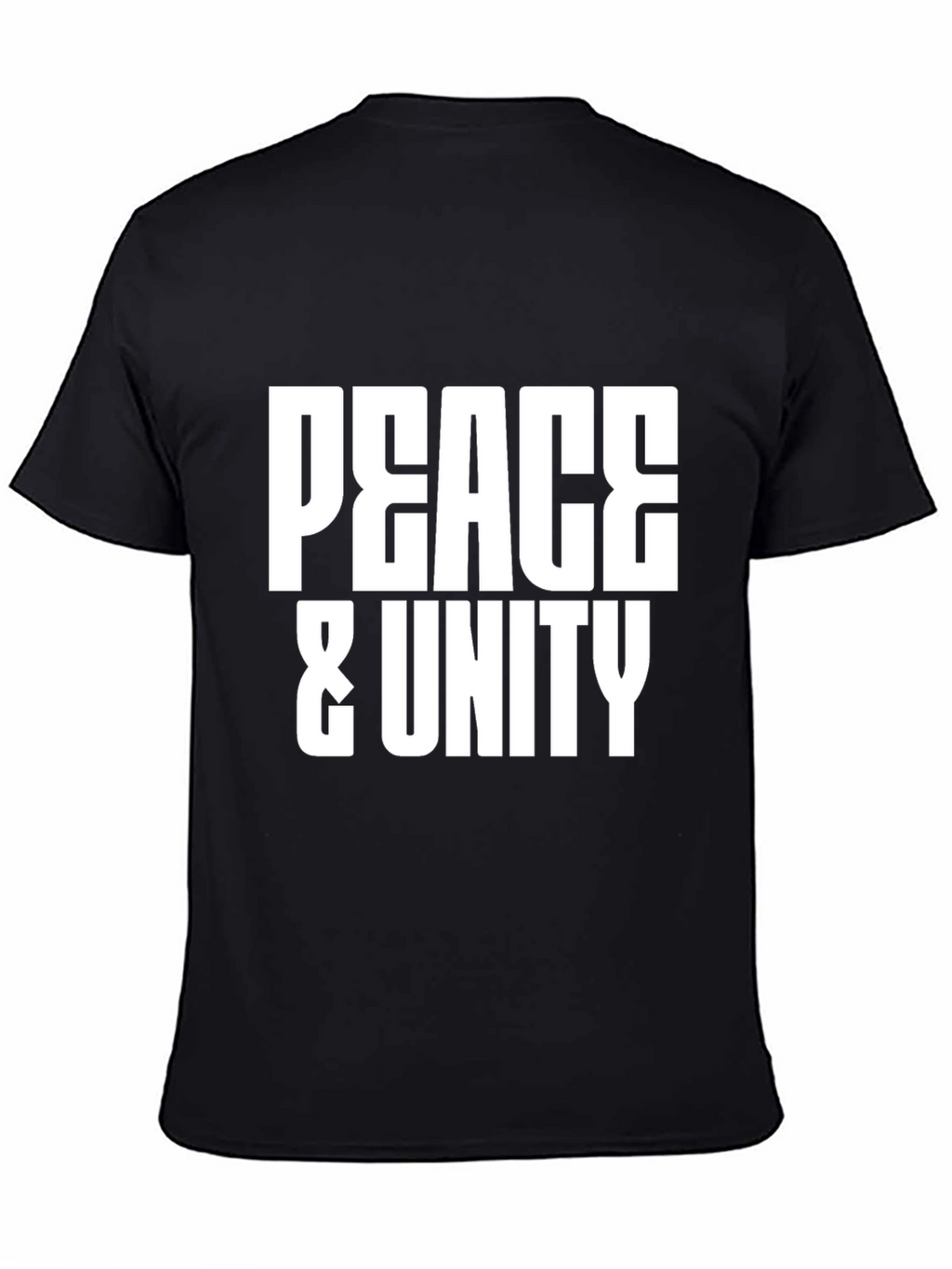 Peace & Unity Graphic Black T-Shirt
