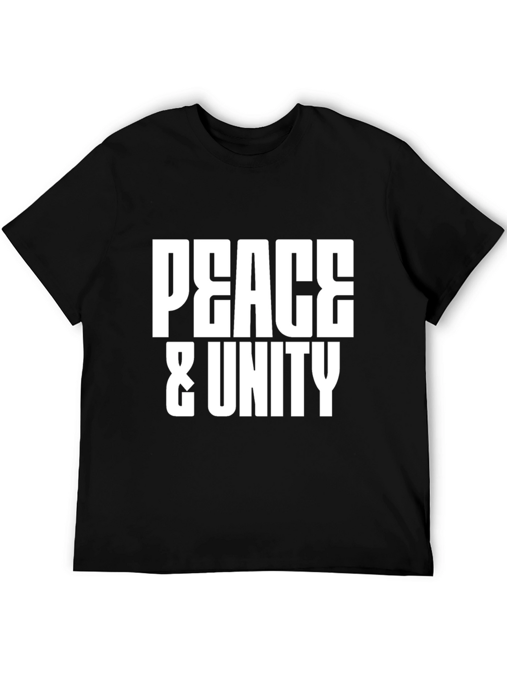 Peace & Unity Graphic Black T-Shirt