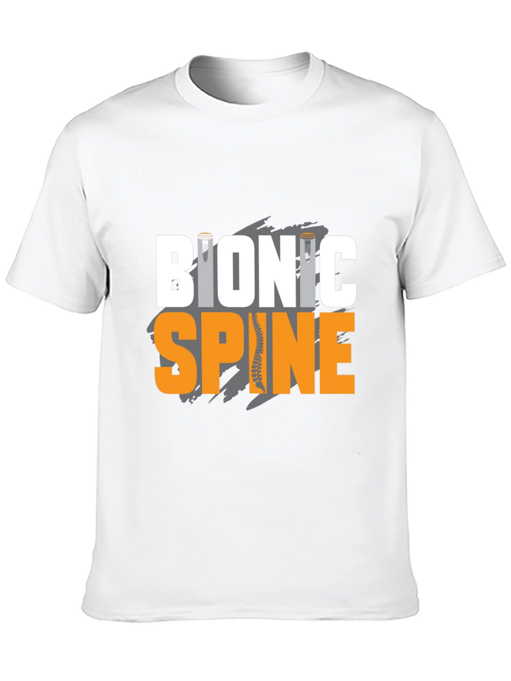 Bionic Spine Graphic T-Shirt - Black Cotton Tee
