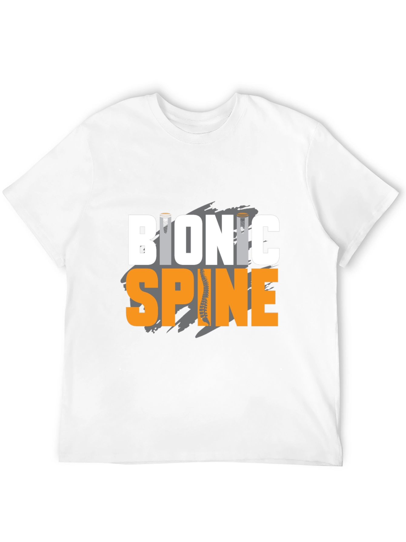 Bionic Spine Graphic T-Shirt - Black Cotton Tee