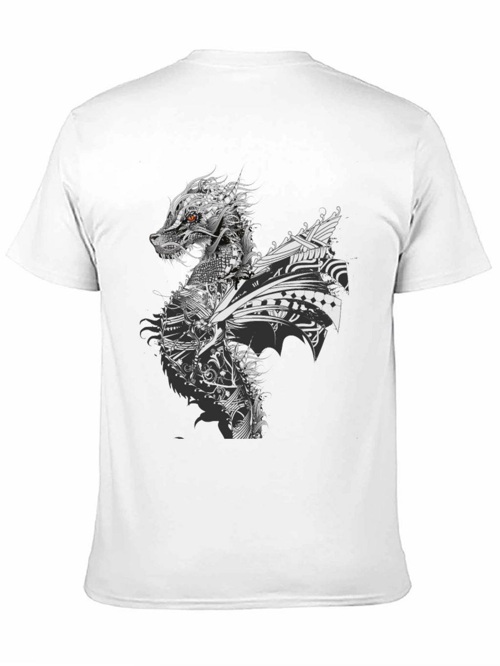Dragon Graphic Print Crew Neck T-Shirt