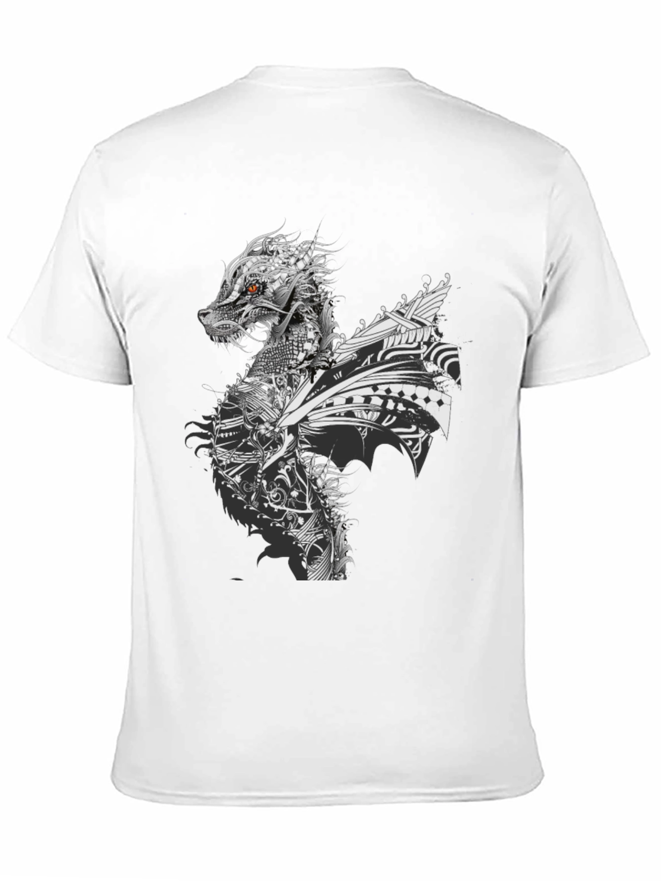 Dragon Graphic Print Crew Neck T-Shirt