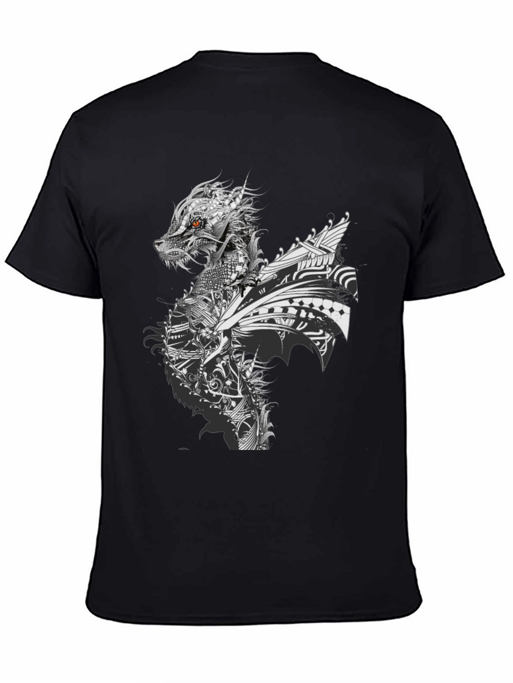 Dragon Graphic Print Crew Neck T-Shirt