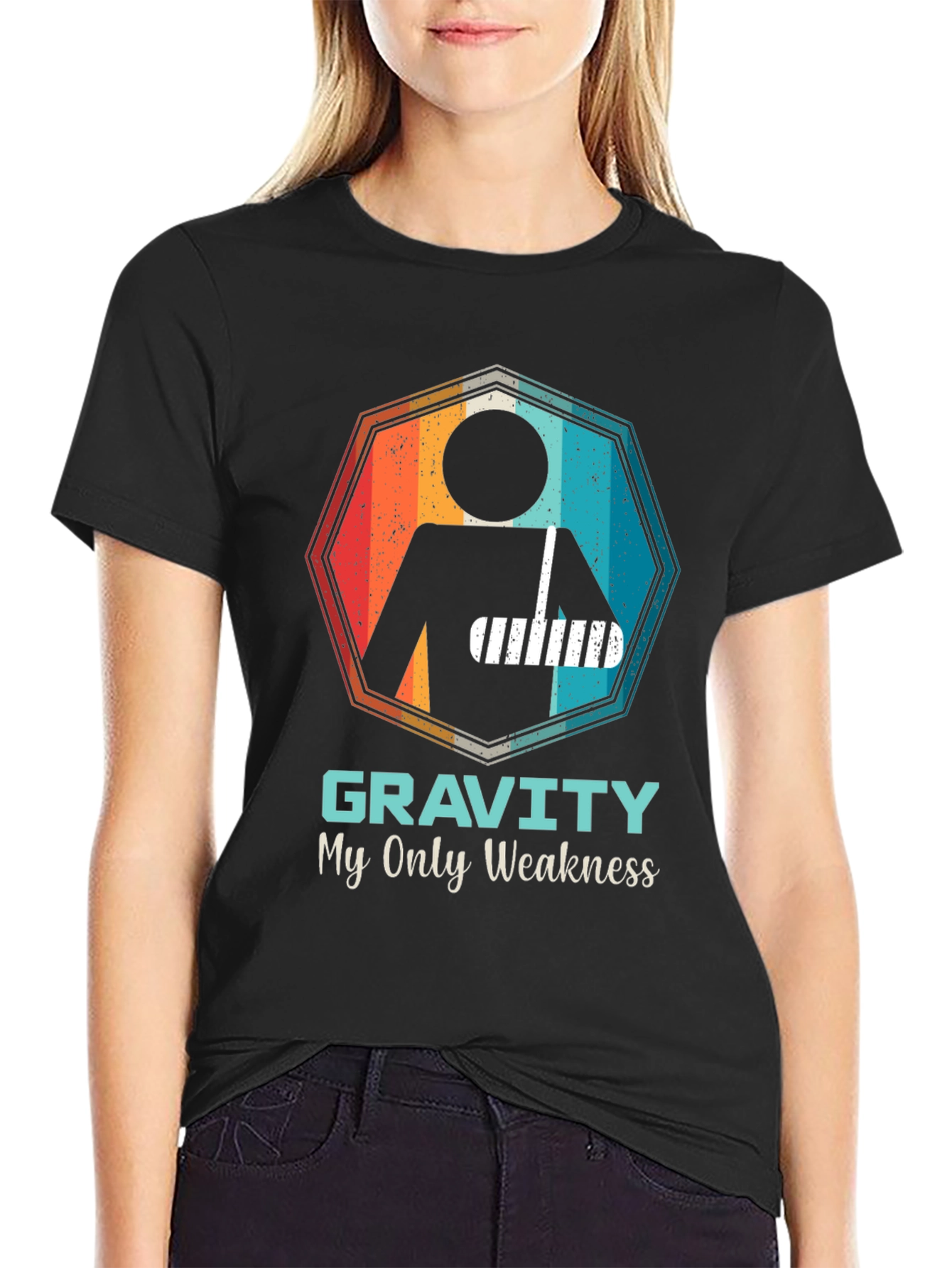 Gravity Weakness Broken Arm Funny T-Shirt