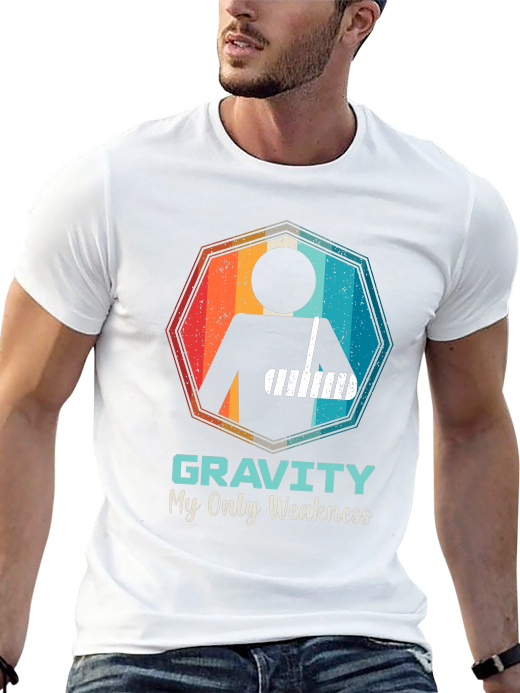 Gravity Weakness Broken Arm Funny T-Shirt