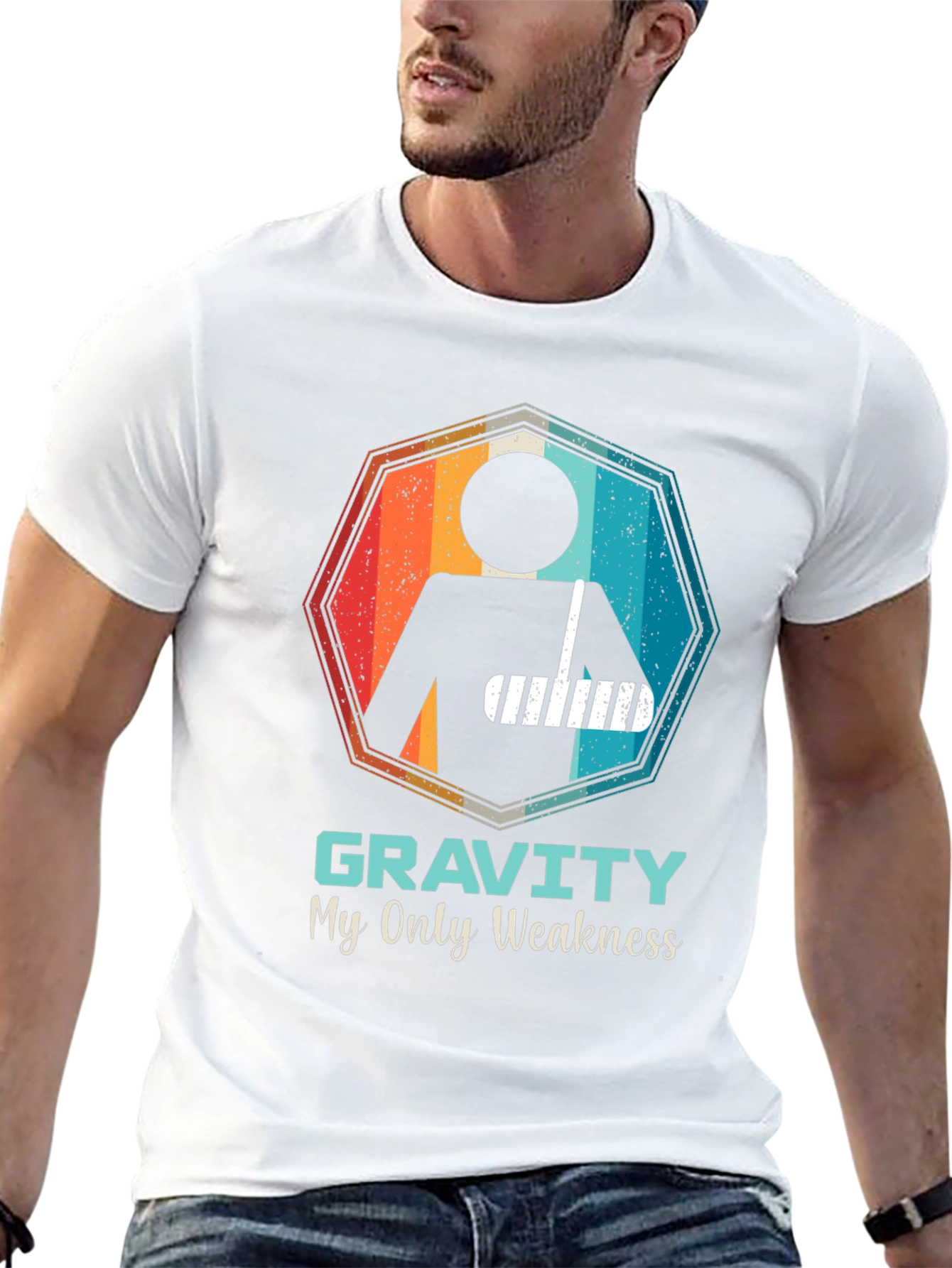 Gravity Weakness Broken Arm Funny T-Shirt