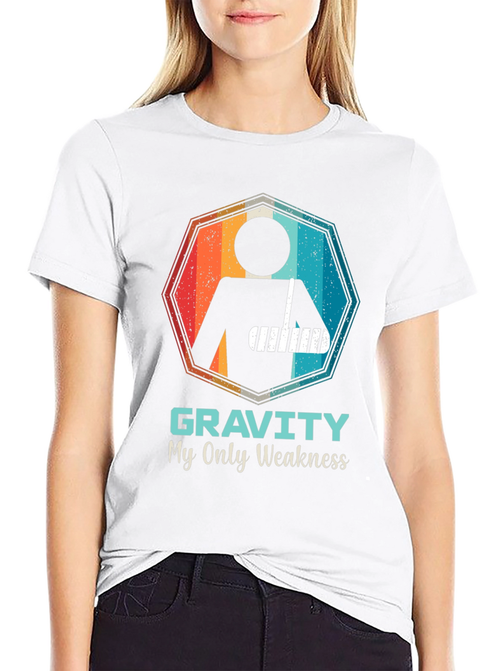 Gravity Weakness Broken Arm Funny T-Shirt
