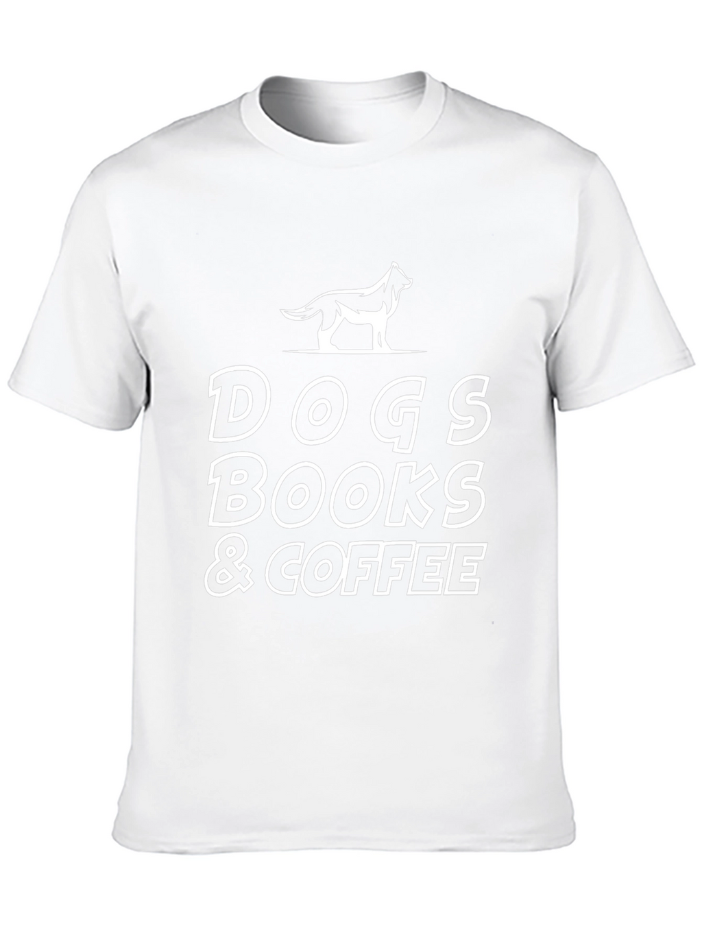 Dogs Books & Coffee Graphic T-Shirt