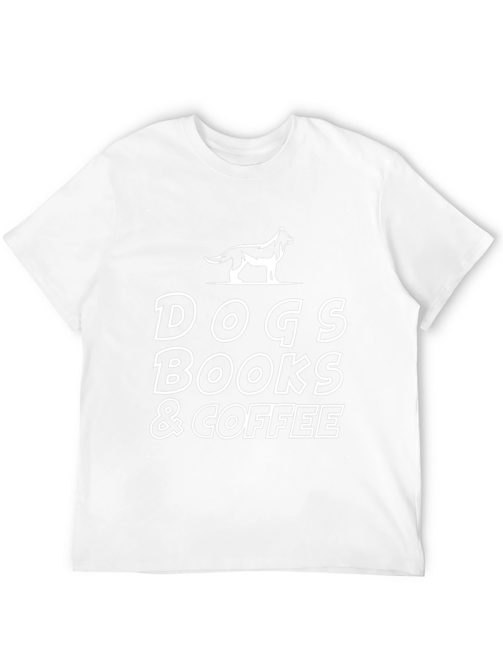Dogs Books & Coffee Graphic T-Shirt