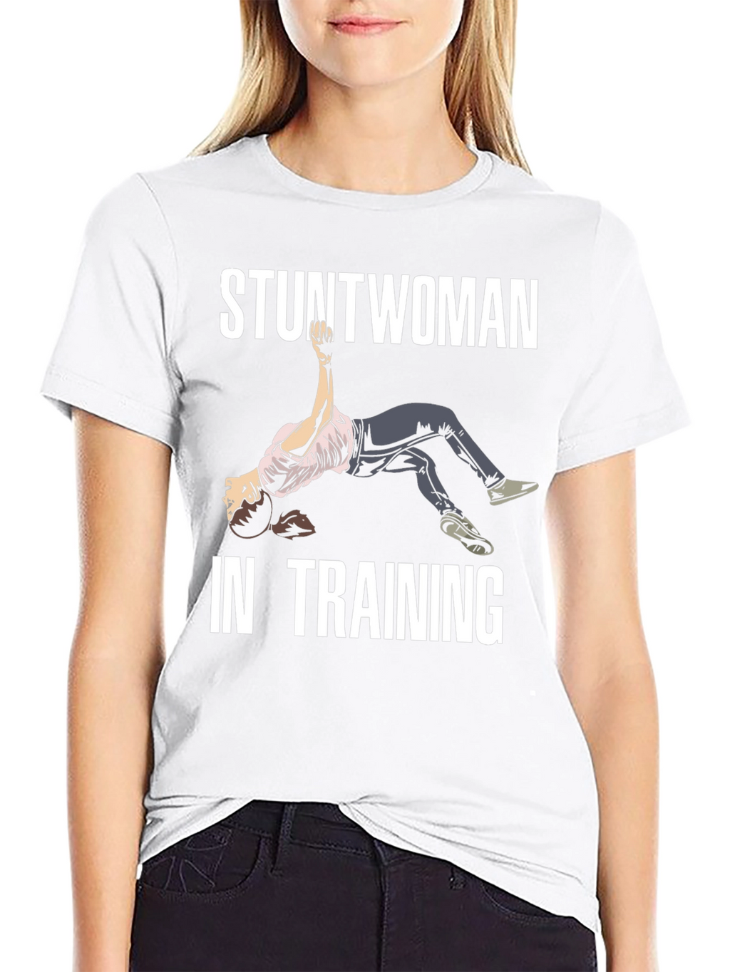 Stuntwoman In Training T-Shirt - Black Graphic Tee