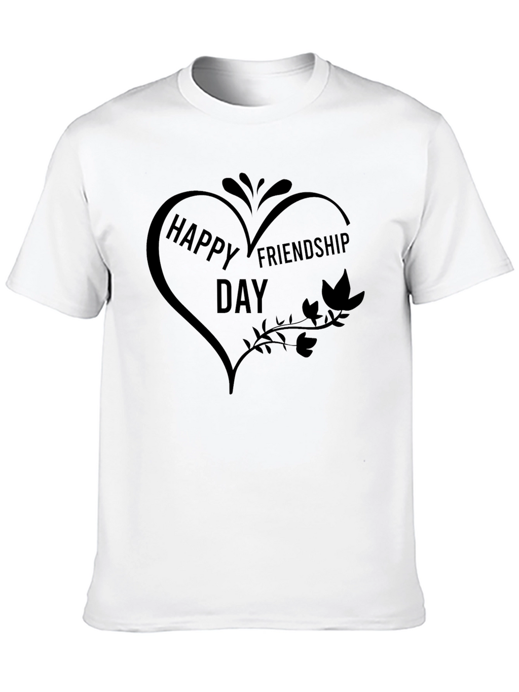Happy Friendship Day Graphic Tee - Black