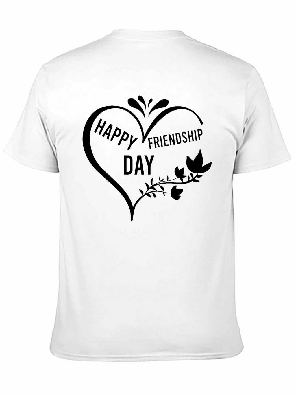 Happy Friendship Day Graphic Tee - Black