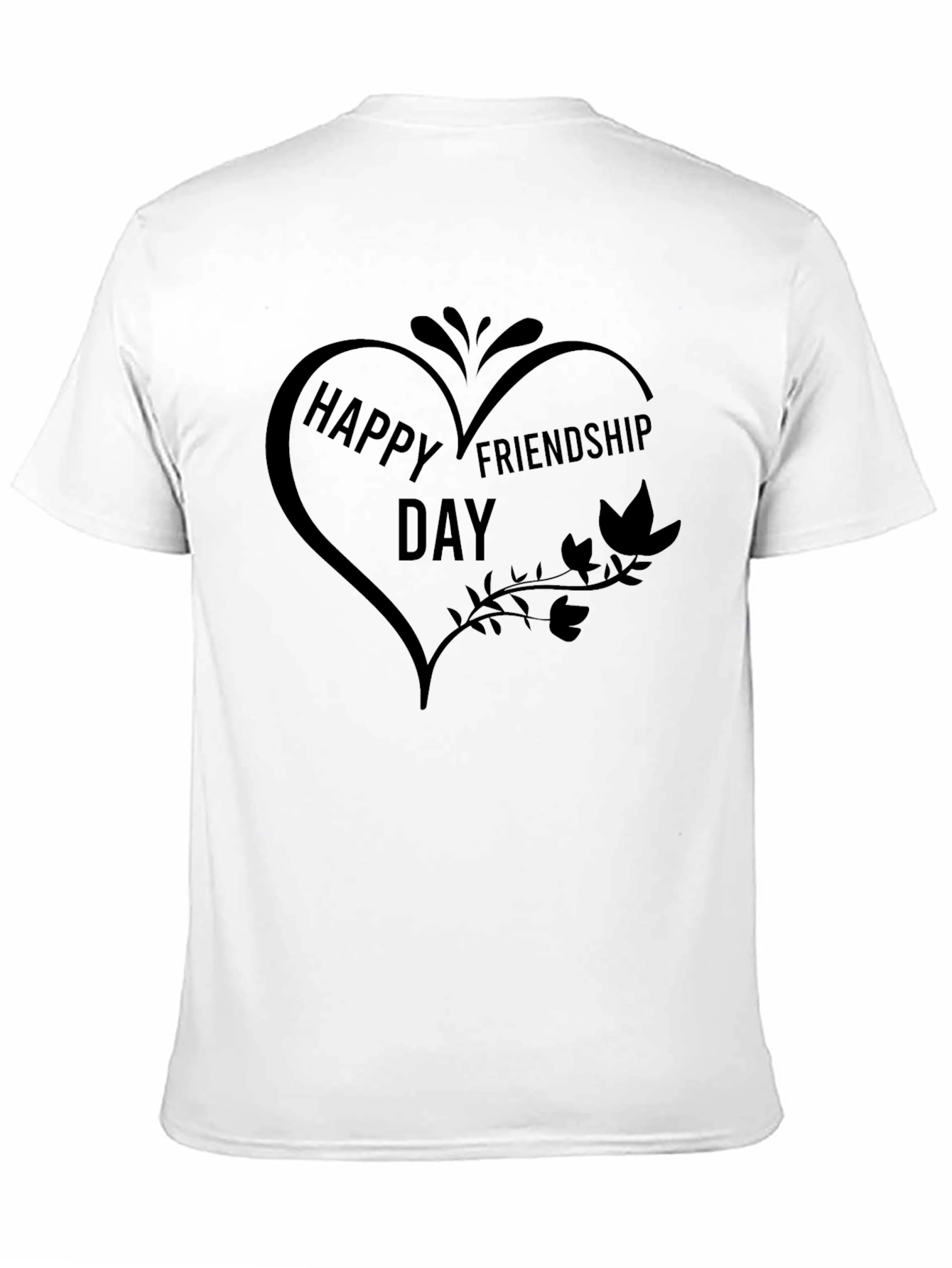 Happy Friendship Day Graphic Tee - Black