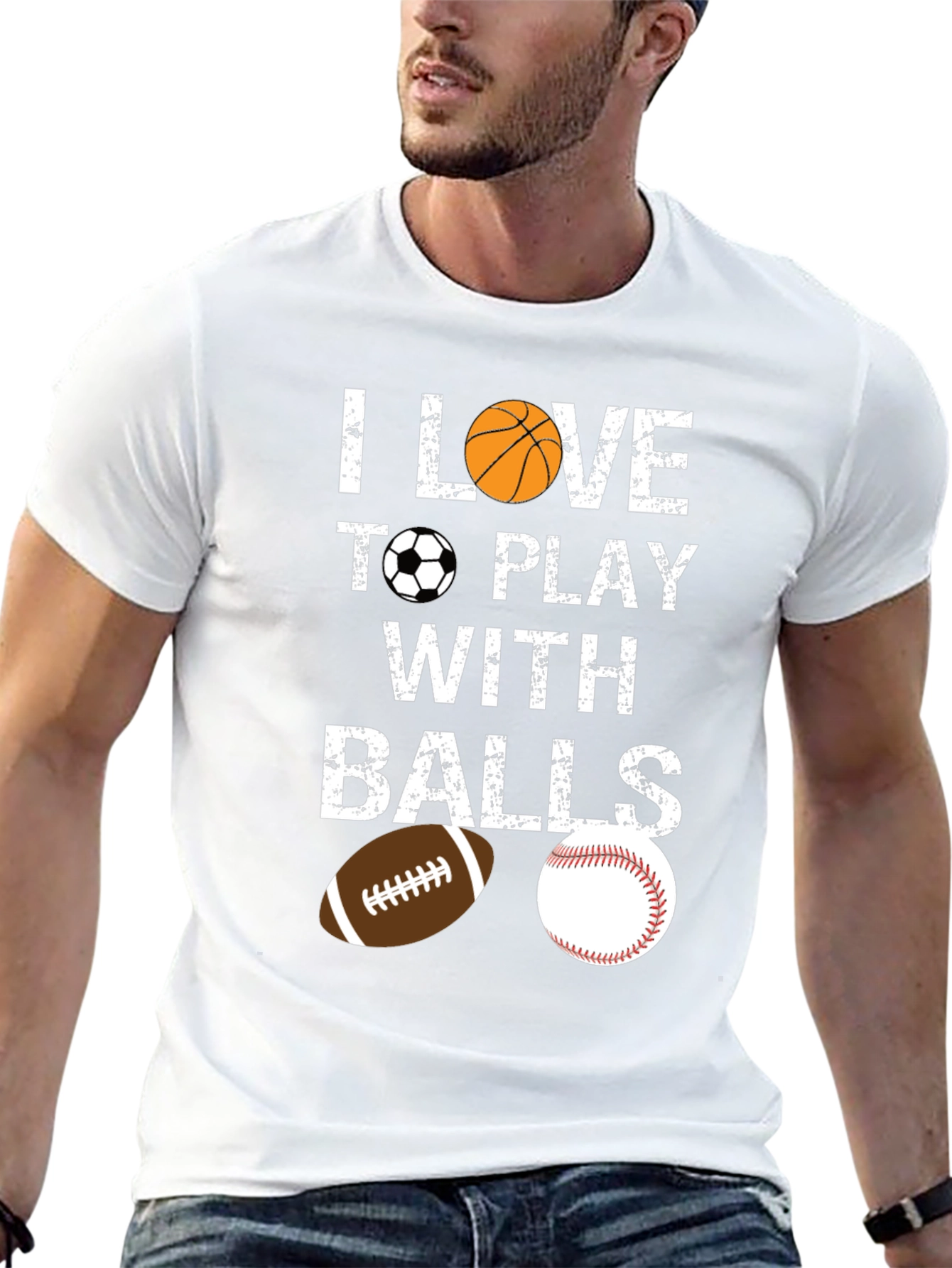 I Love To Play With Balls Graphic T-Shirt