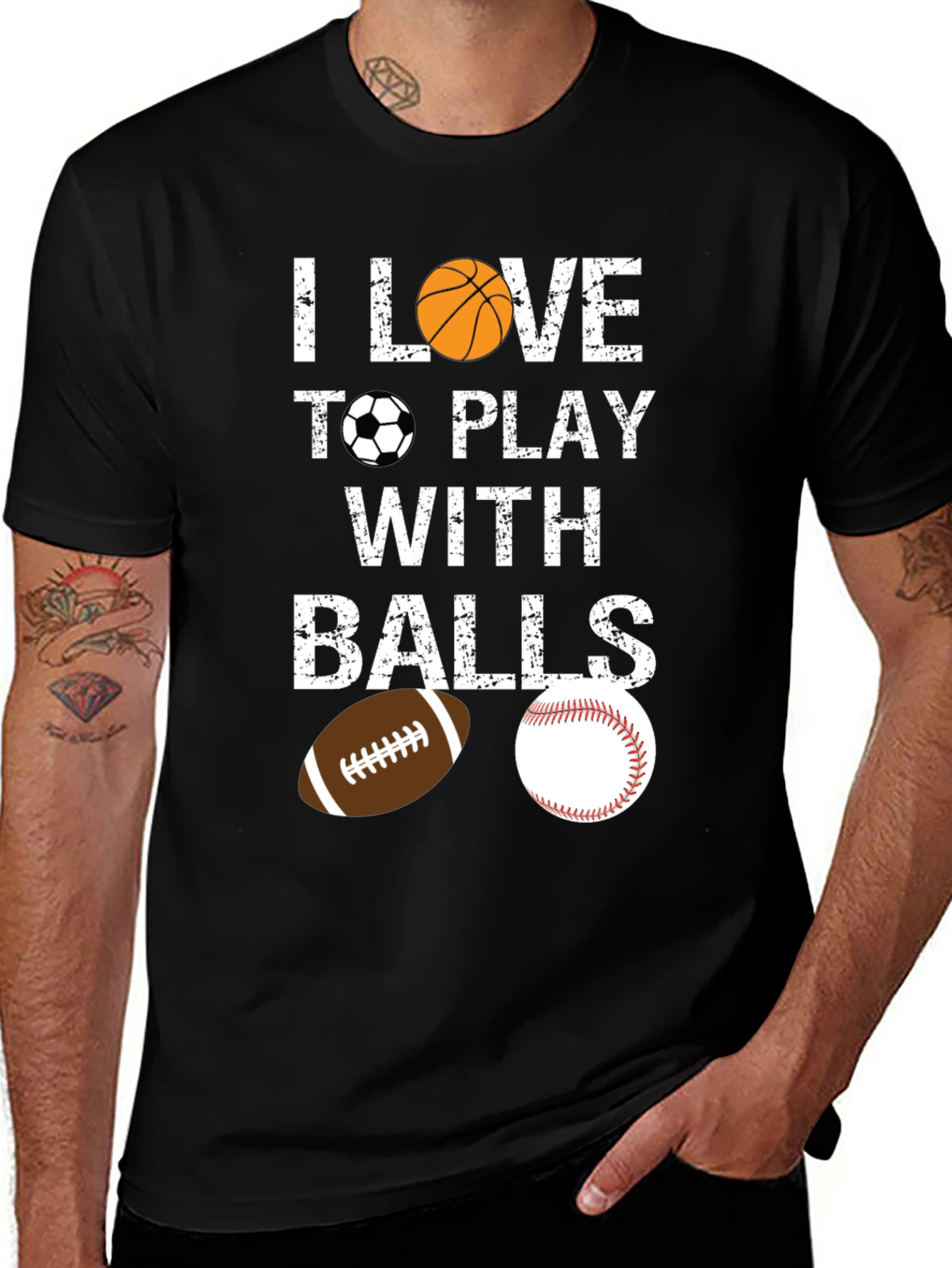 I Love To Play With Balls Graphic T-Shirt
