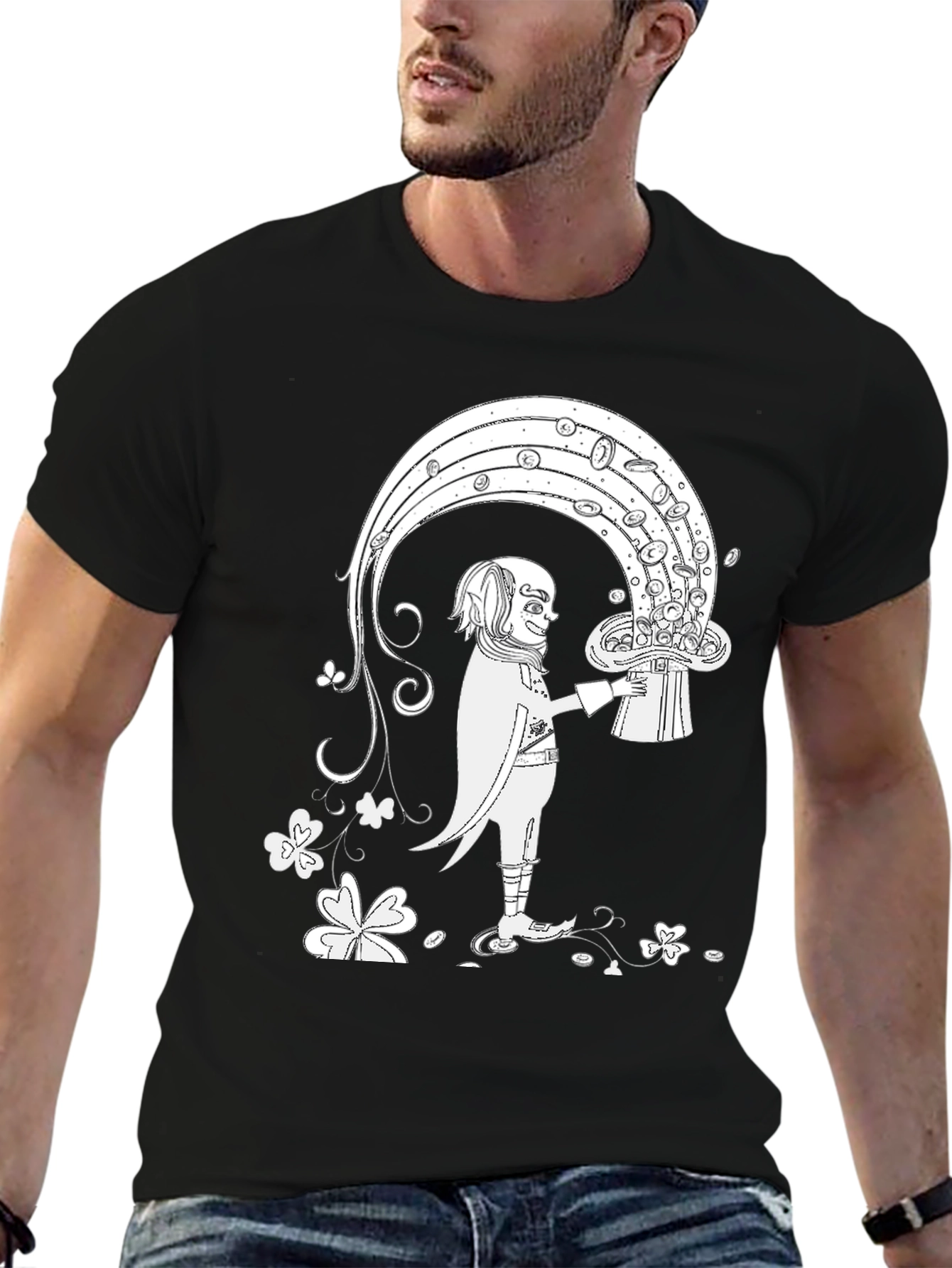 Lucky Leprechaun Hat Rainbow T-Shirt