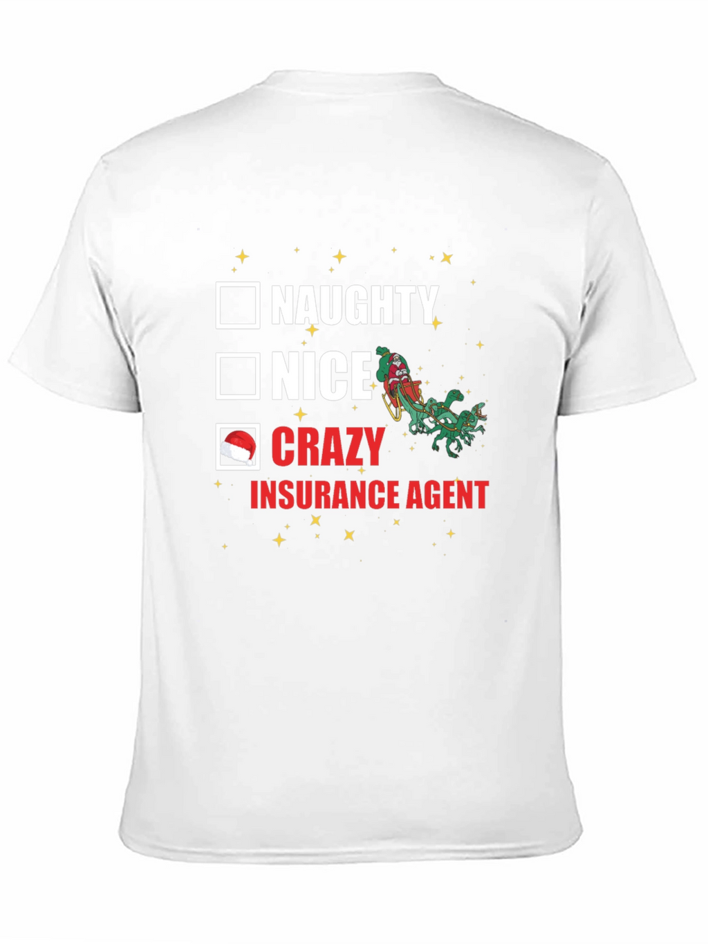 Crazy Insurance Agent Christmas T-Shirt