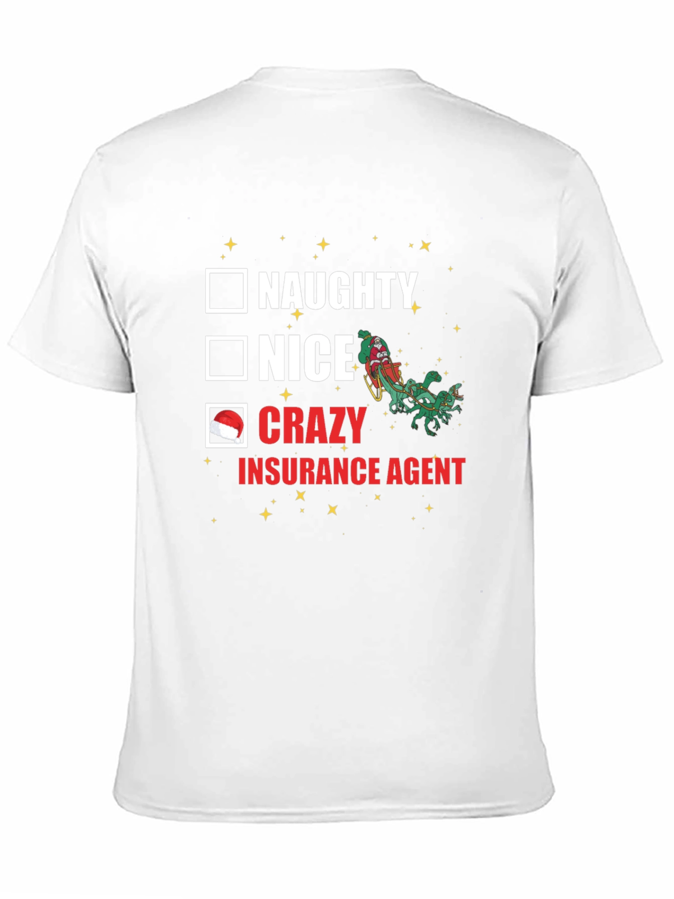 Crazy Insurance Agent Christmas T-Shirt