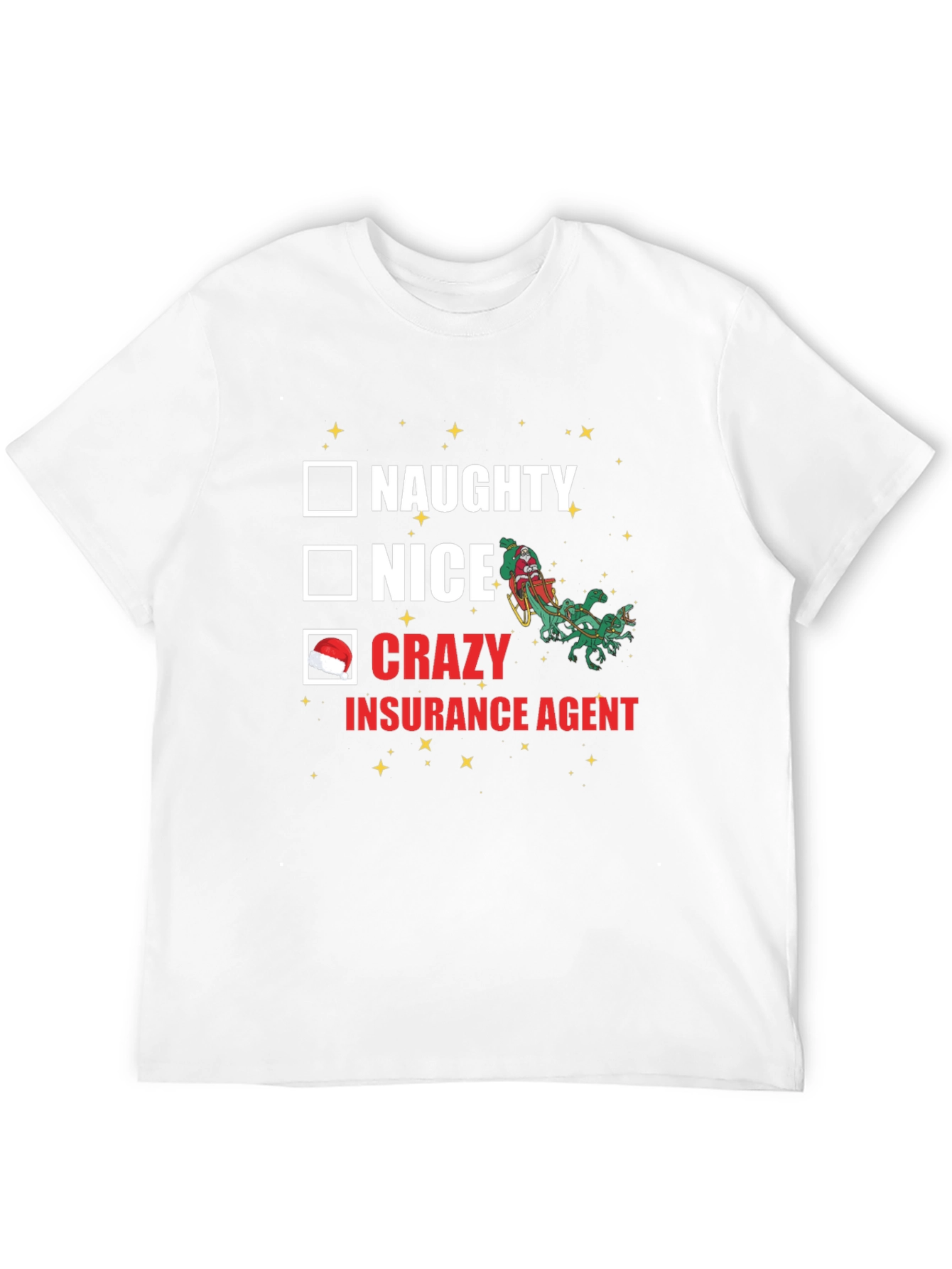 Crazy Insurance Agent Christmas T-Shirt