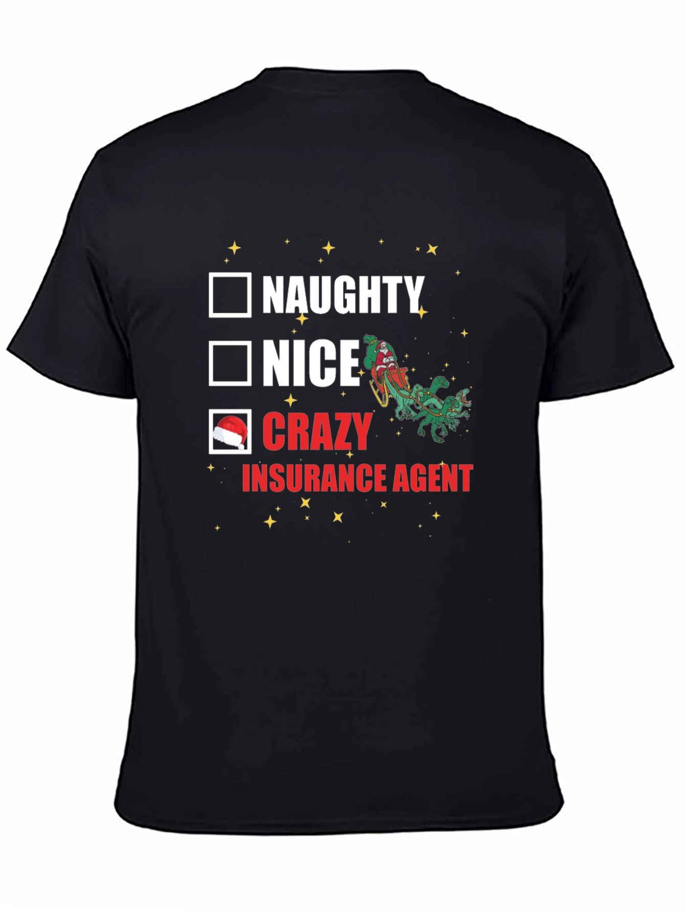 Crazy Insurance Agent Christmas T-Shirt