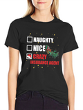 Crazy Insurance Agent Christmas T-Shirt