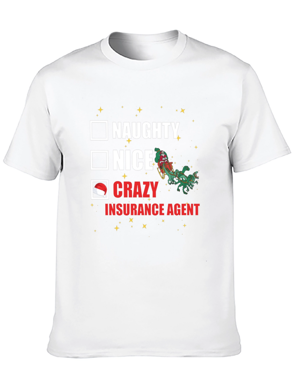 Crazy Insurance Agent Christmas T-Shirt