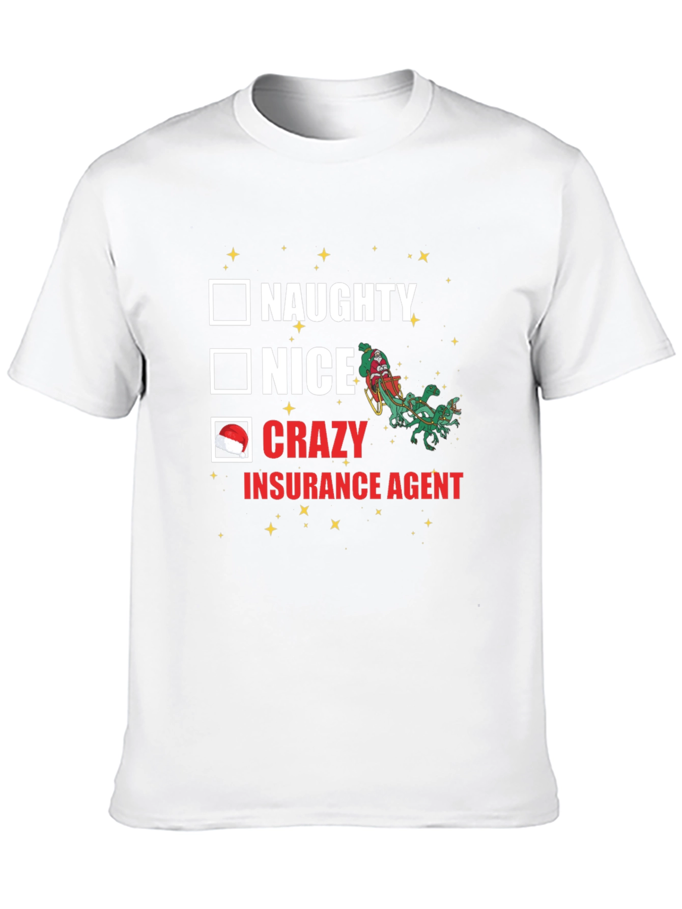 Crazy Insurance Agent Christmas T-Shirt