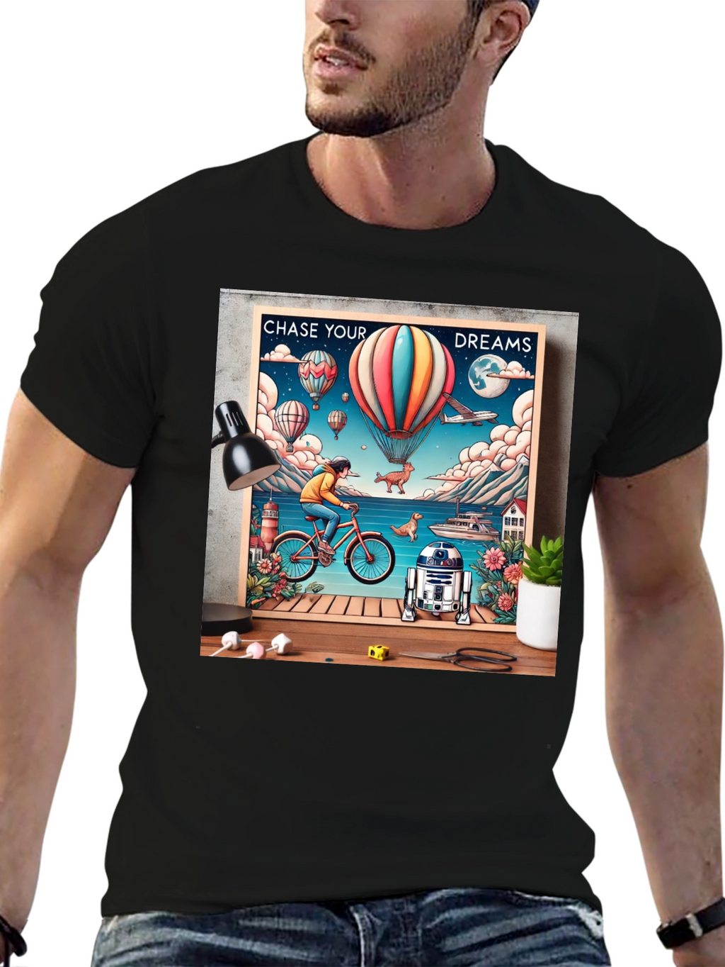 Chase Your Dreams Graphic Tee - Inspiring Design