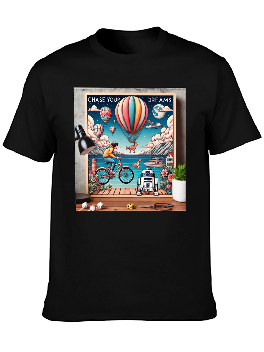 Chase Your Dreams Graphic Tee - Inspiring Design