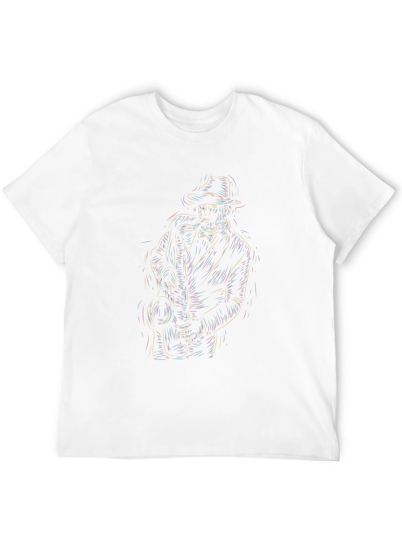 Cool Jazz Musician Graphic Tee - Black