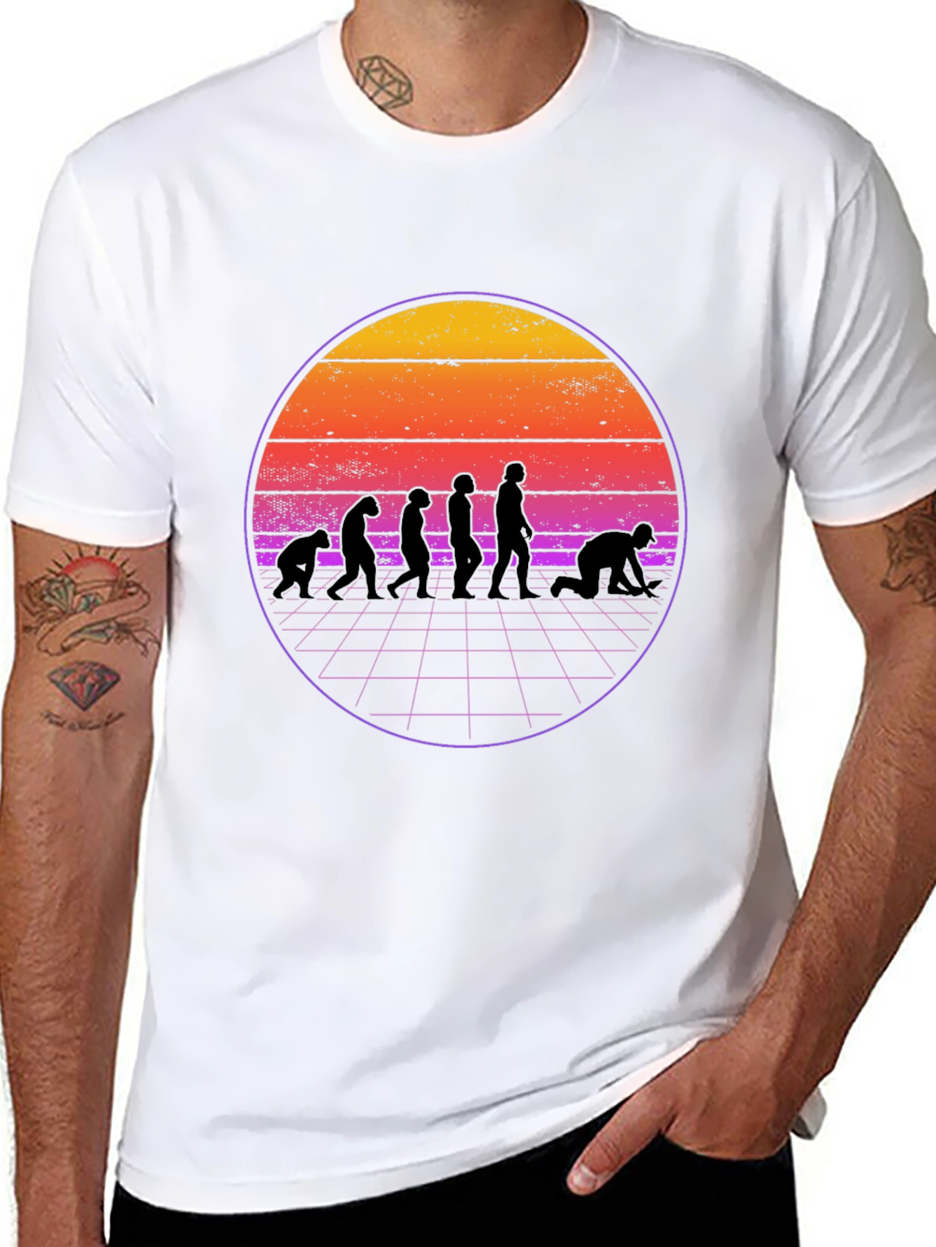 Retro Evolution T-Shirt - Black