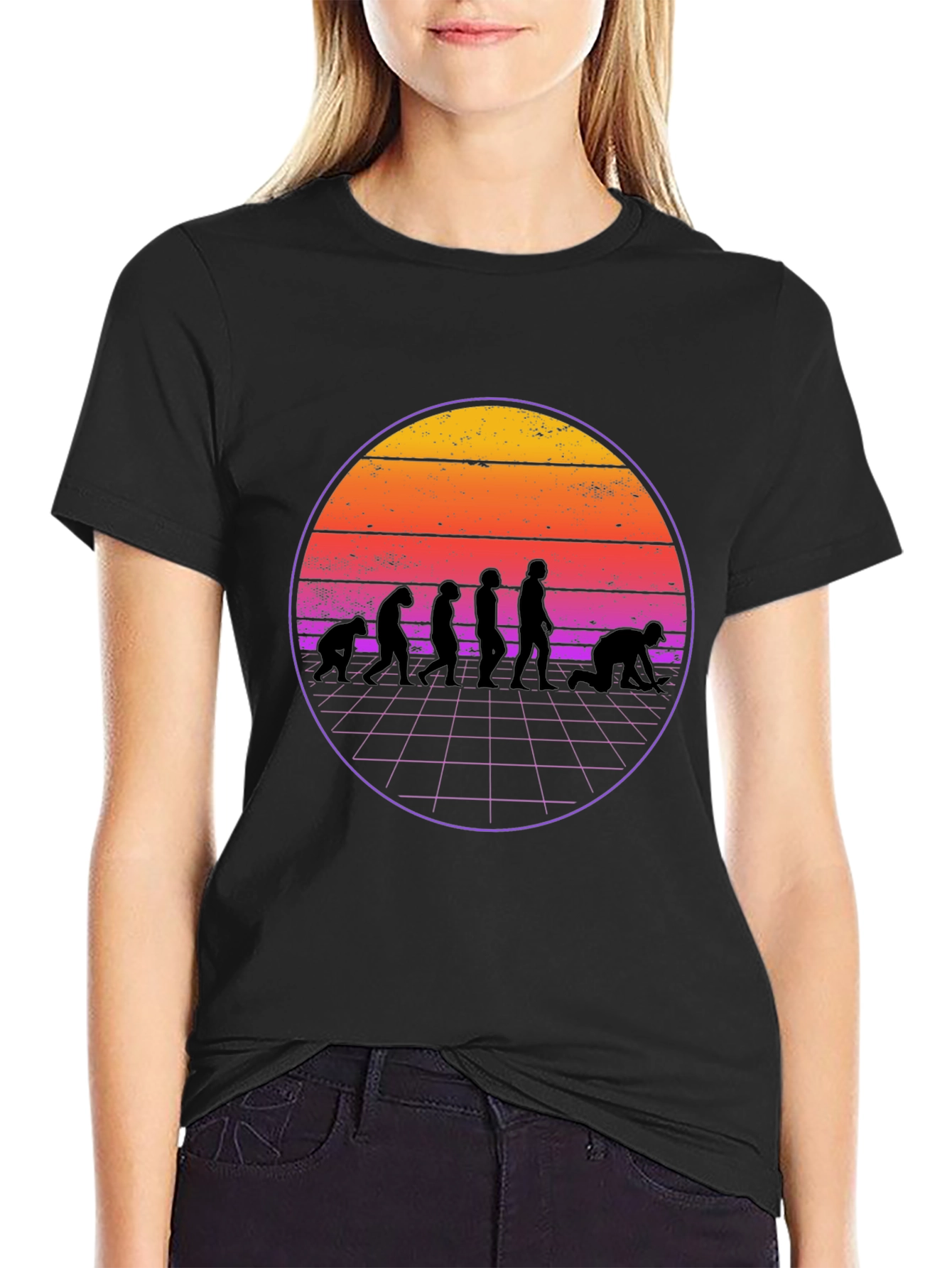 Retro Evolution T-Shirt - Black