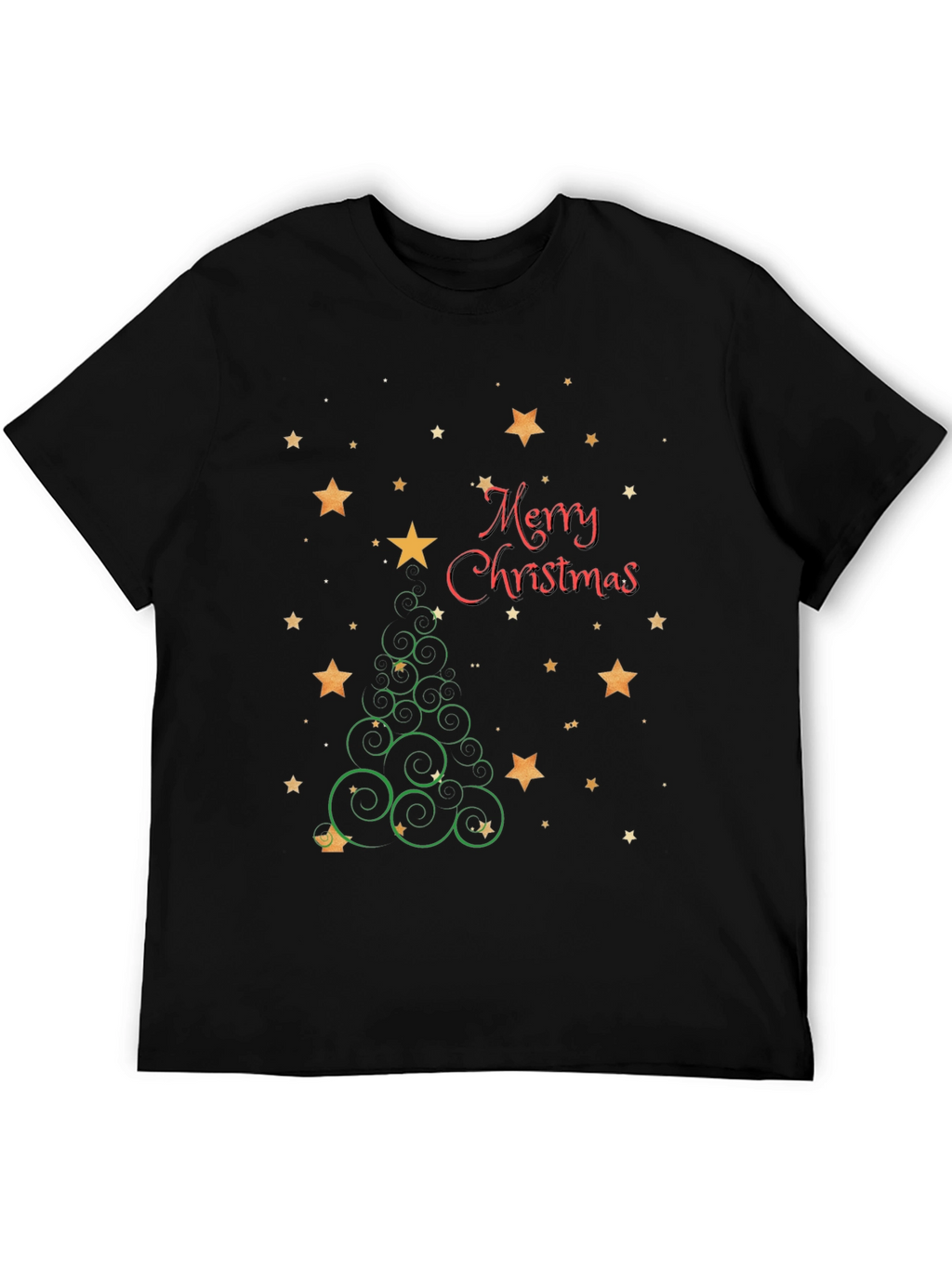 Festive Christmas Tree Star Graphic Tee