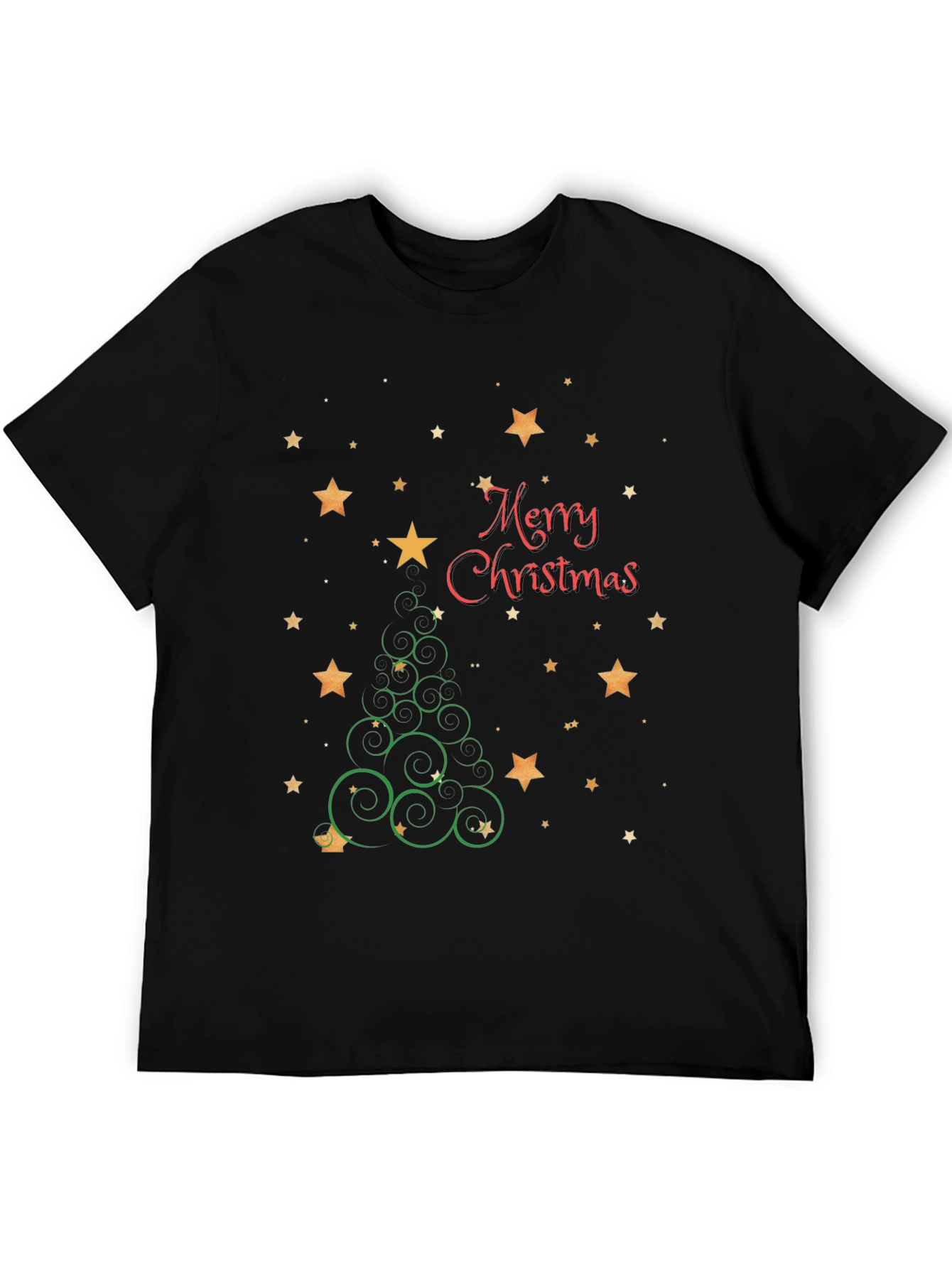Festive Christmas Tree Star Graphic Tee