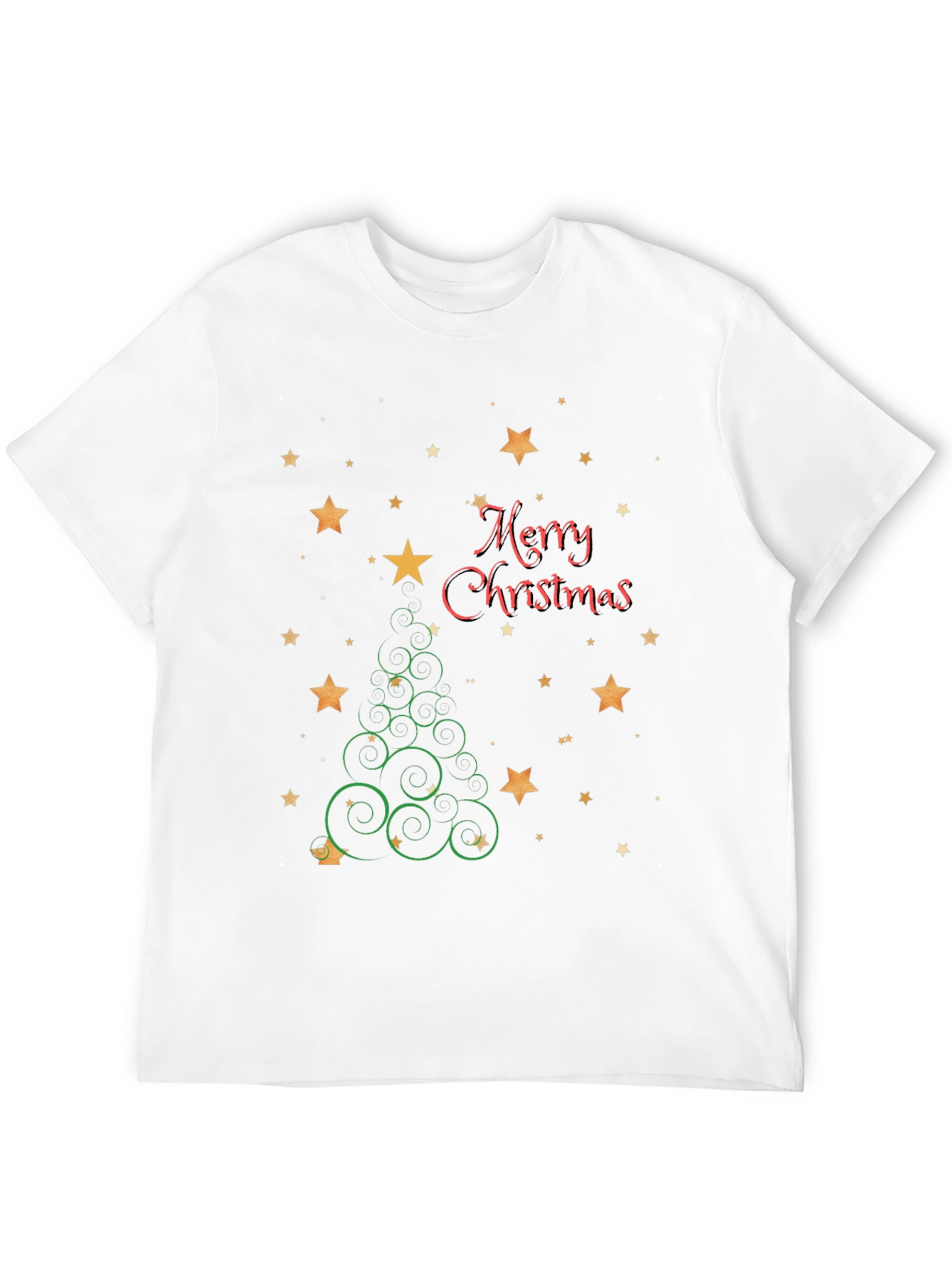 Festive Christmas Tree Star Graphic Tee