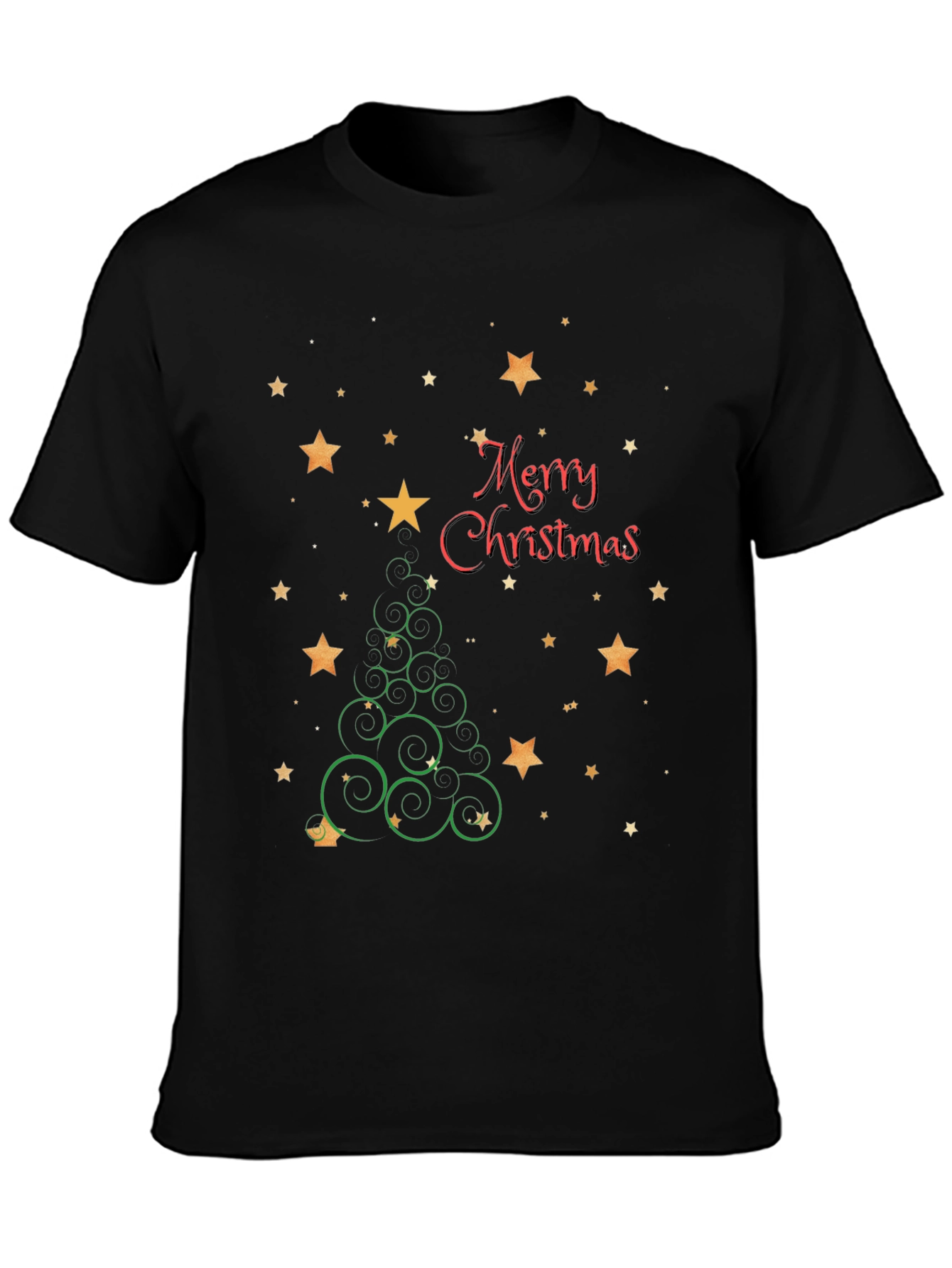 Festive Christmas Tree Star Graphic Tee