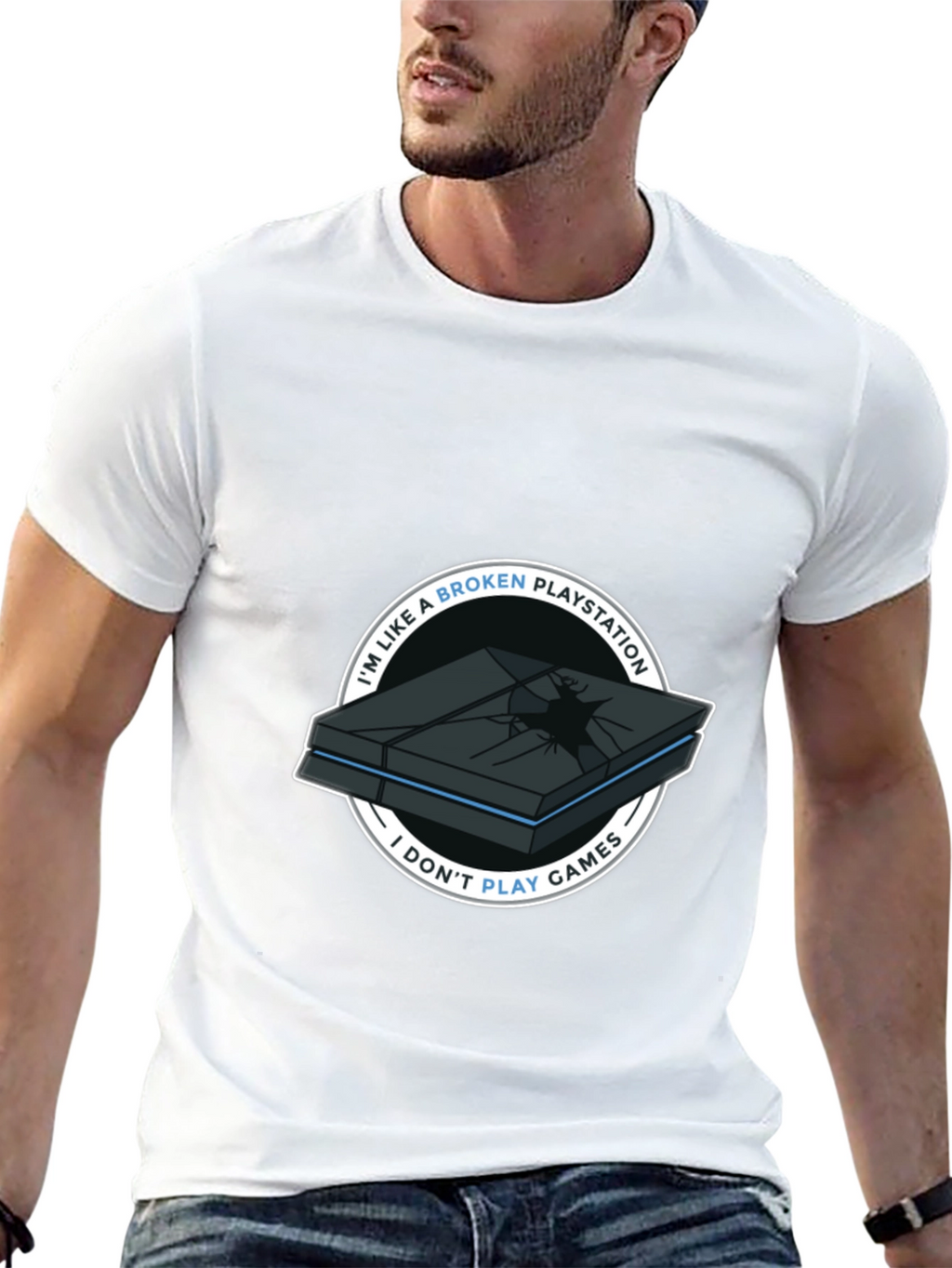 Broken Playstation Funny T-Shirt