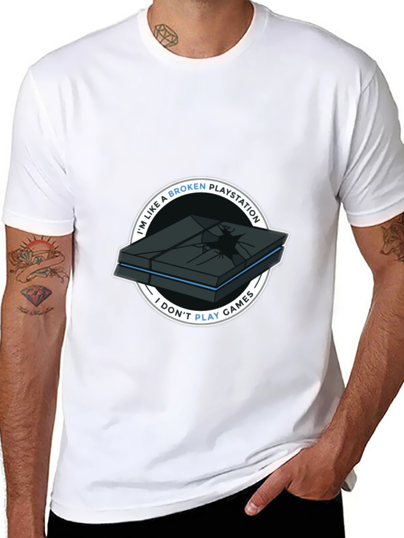 Broken Playstation Funny T-Shirt