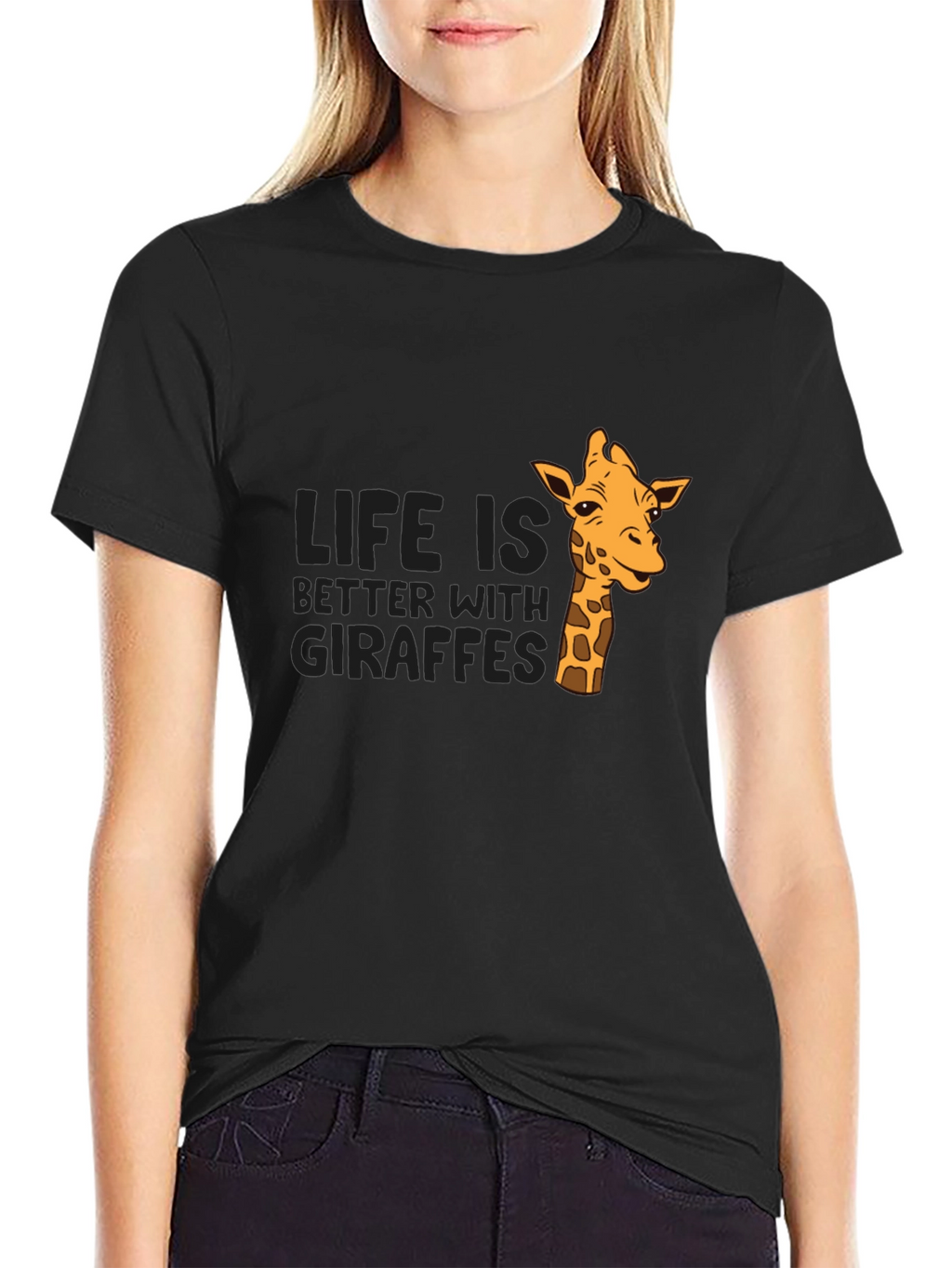 Life is Better with Giraffes Graphic T-Shirt