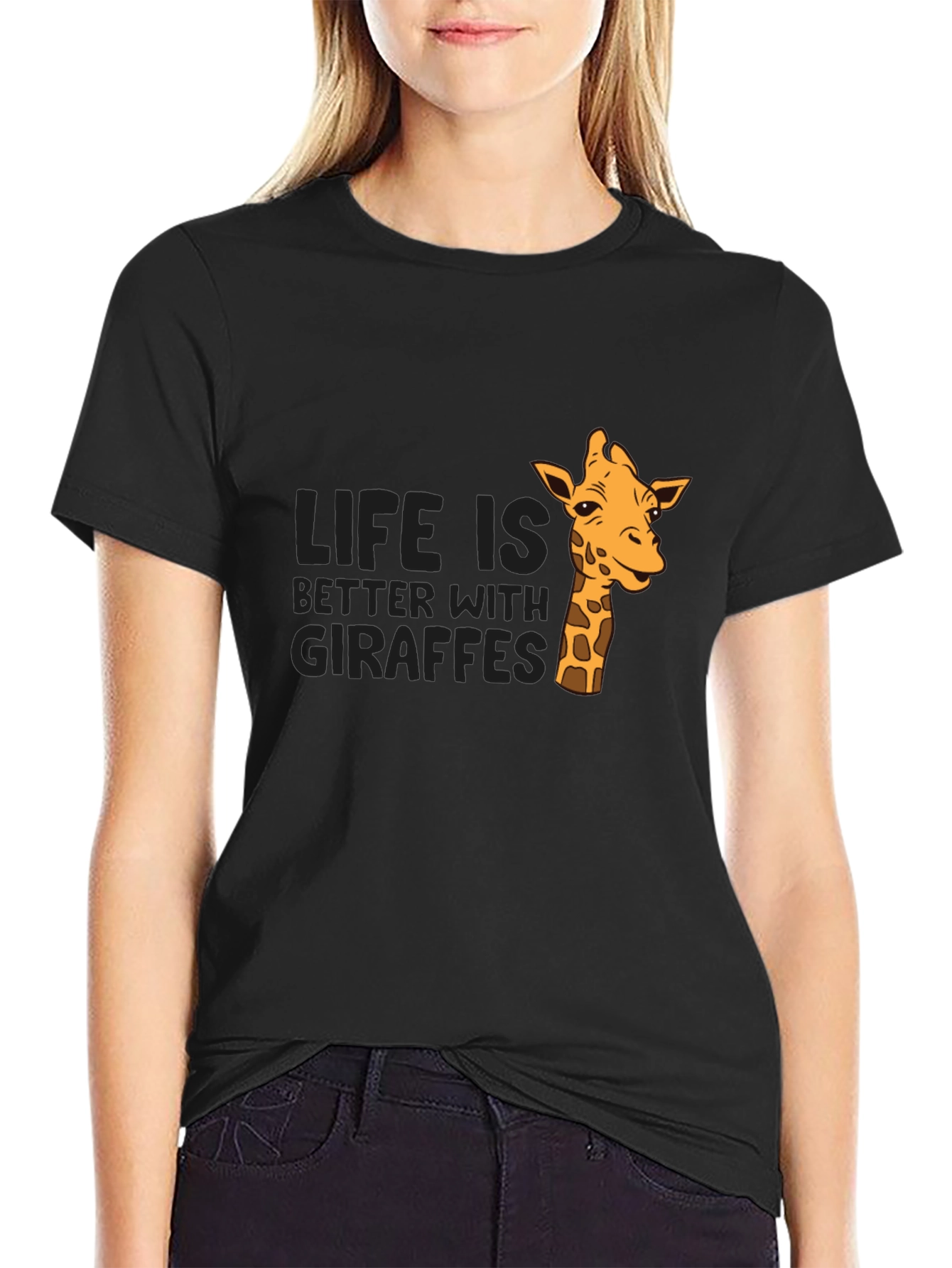 Life is Better with Giraffes Graphic T-Shirt