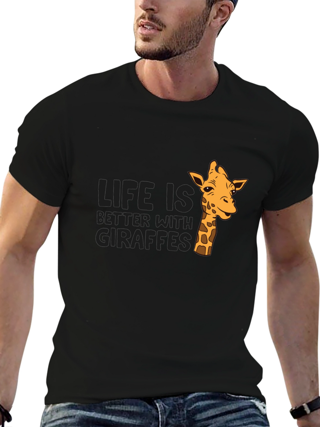 Life is Better with Giraffes Graphic T-Shirt