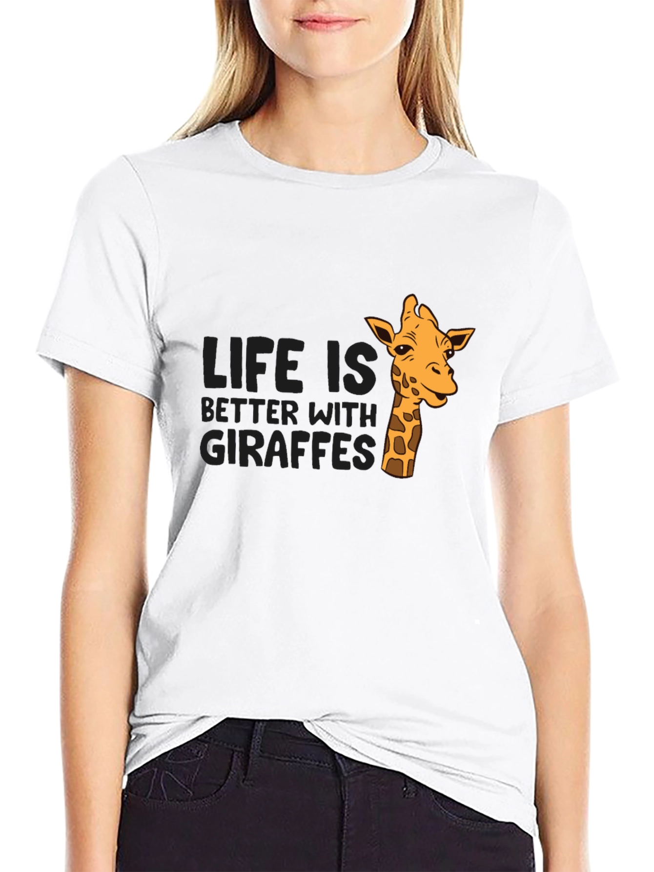 Life is Better with Giraffes Graphic T-Shirt