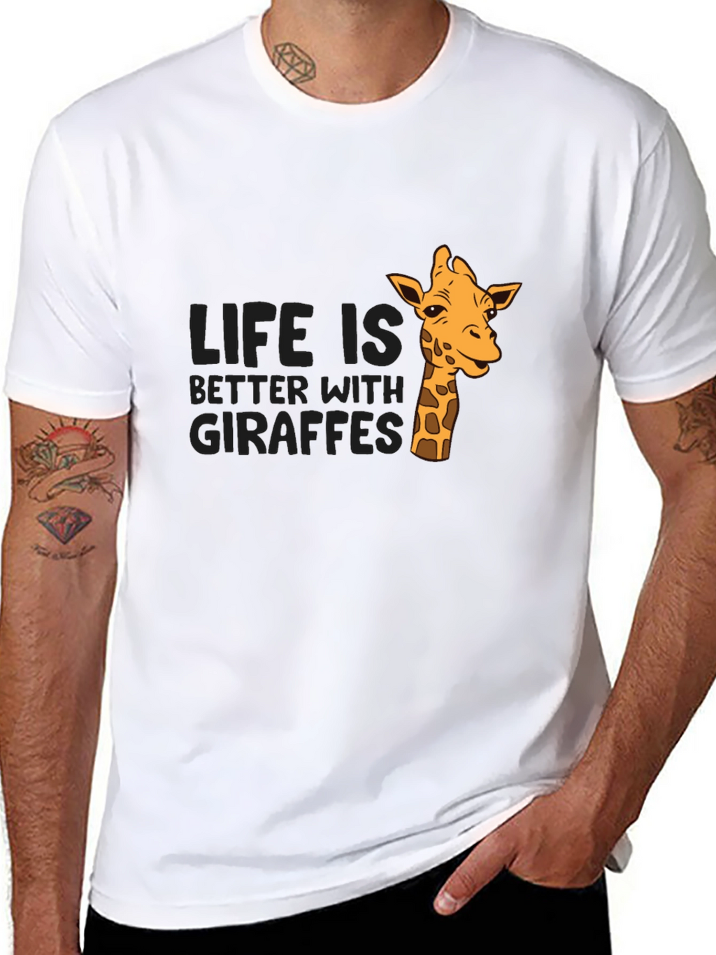 Life is Better with Giraffes Graphic T-Shirt